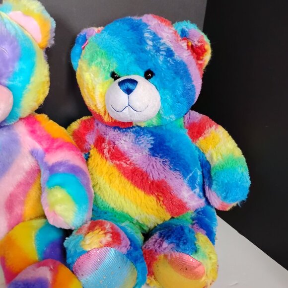3 Rainbow/Peace Sign Build A Bear Bear's - Picture 4 of 12